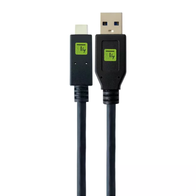 Techly ICOC MUSB31-CMAM05T USB kabelis USB 3.2 Gen 1 (3.1 Gen 1) 0,5 m USB A USB C juodas