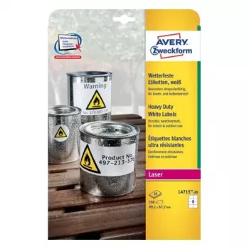 Lipnios etiketės Avery L4715-20 Apvalainas stačiakampis