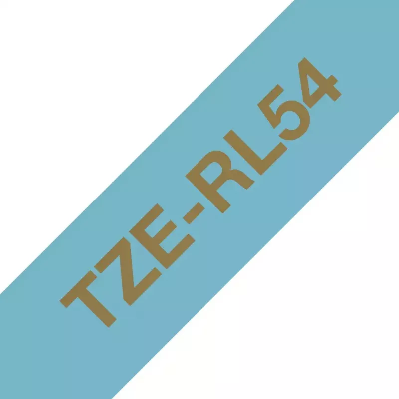 Brother TZE-RL54 etikečių gamybos juosta, auksinė ant mėlynos spalvos