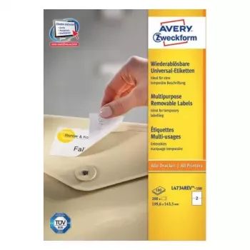 Lipnios etiketės Avery L4734REV-100