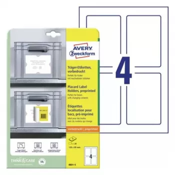 Avery Plakato laikikliai šviesiai pilki Lipnūs spausdintuvo etiketės A4