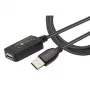 Techly IUSB-REP20TY USB kabelis USB 2.0 5 m USB A juodas