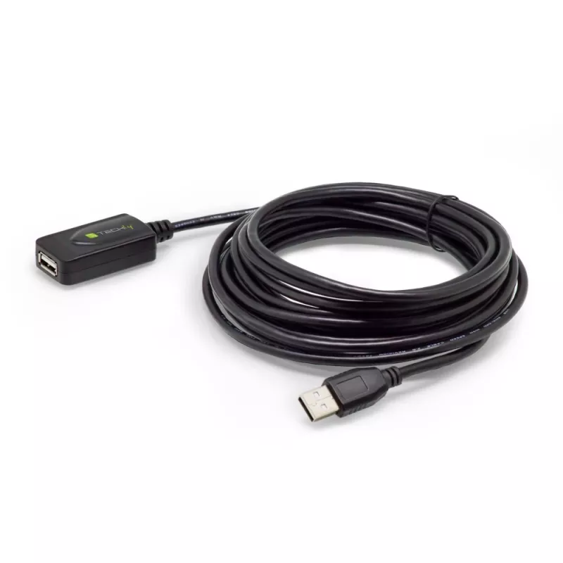 Techly IUSB-REP20TY USB kabelis USB 2.0 5 m USB A juodas