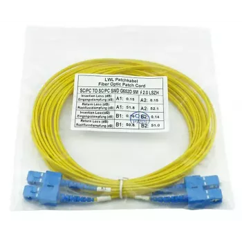 BlueOptics SFP3232BU5MK InfiniBand šviesolaidinis kabelis 5 m SC Geltonas