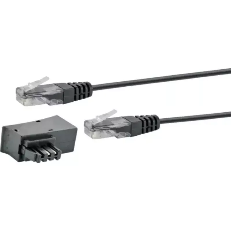Tinklo kabelis Schwaiger TAL6731 533 RJ45 RJ45/TAE-F 3m juodas