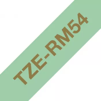 Brother TZE-RM54 etikečių gamybos juosta Auksinė ant mėtų spalvos