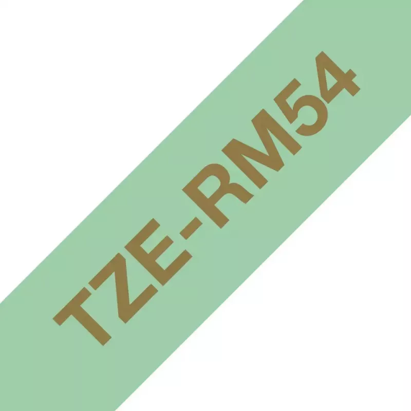 Brother TZE-RM54 etikečių gamybos juosta Auksinė ant mėtų spalvos