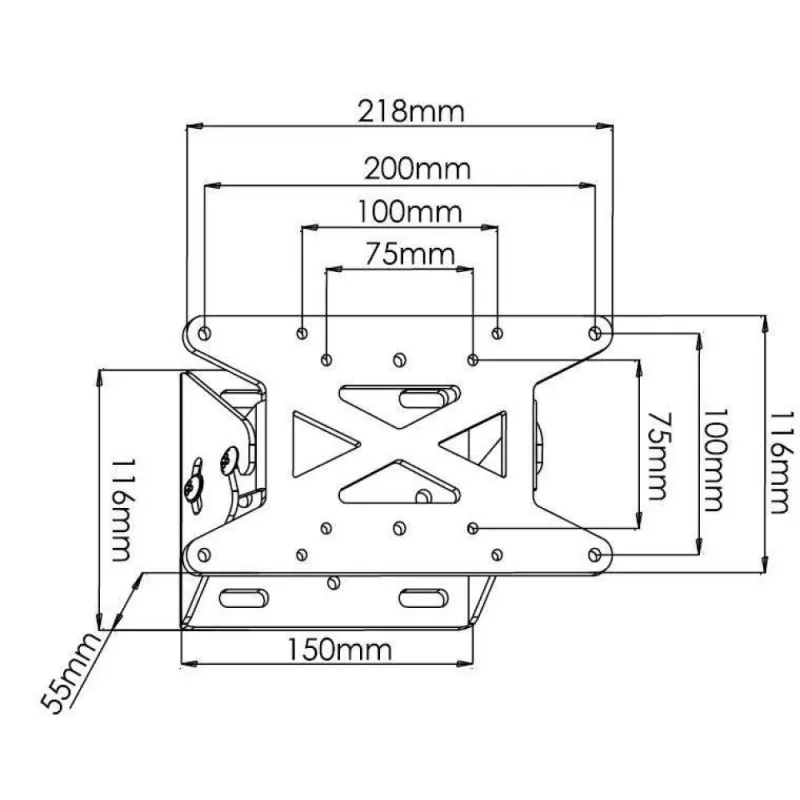 Techly 13-31 col. sieninis laikiklis LED LCD TV pakreipiamas ICA-LCD 109