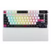 Mechaninė žaidimų klaviatūra ASUS ROG Azoth X — 75% išdėstymas, USB + RF belaidė + Bluetooth, RGB, riešo atrama, juoda/baltas