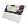 Mechaninė žaidimų klaviatūra ASUS ROG Azoth X — 75% išdėstymas, USB + RF belaidė + Bluetooth, RGB, riešo atrama, juoda/baltas