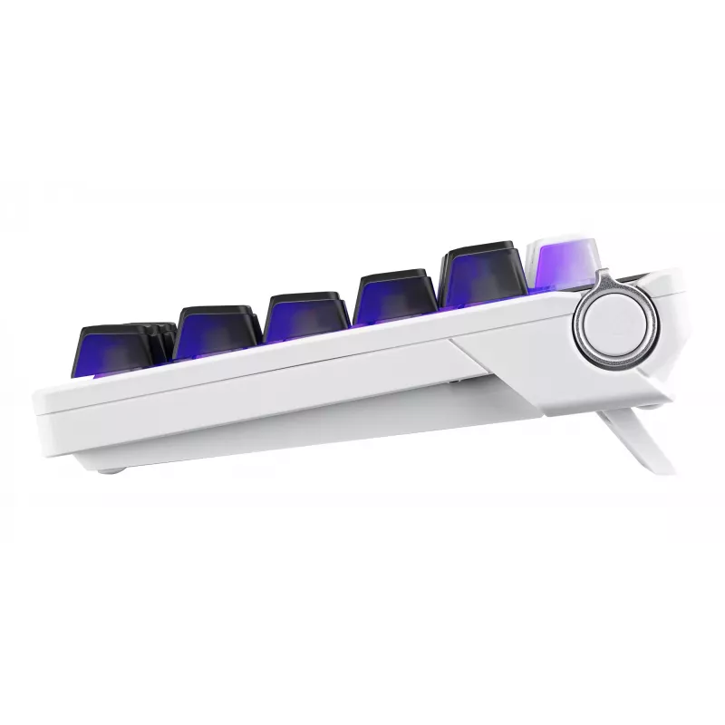Mechaninė žaidimų klaviatūra ASUS ROG Azoth X — 75% išdėstymas, USB + RF belaidė + Bluetooth, RGB, riešo atrama, juoda/baltas