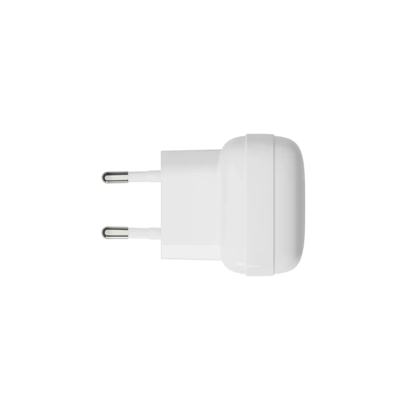 EU plokščias sieninis įkroviklis d bramante re-charge Pro — 2× USB-C 25 W, vidaus naudojimui, balta