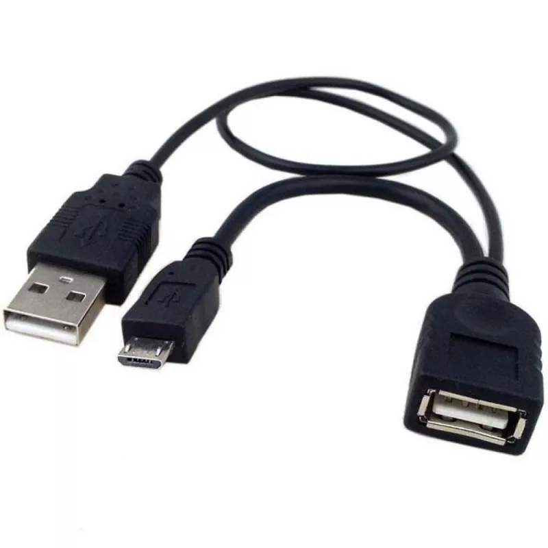 Techly USB 2.0 kabelis OTG A F Micro USB M su USB 30 cm juodas ICOC MUSB-MC2