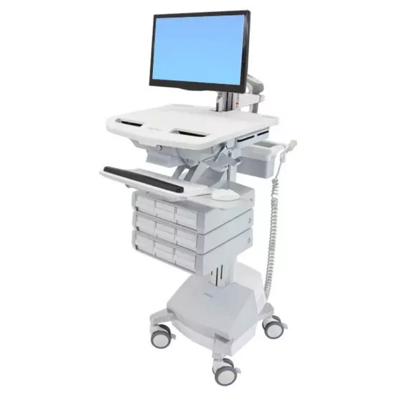Multimedijos vežimėlis Ergotron StyleView aliuminio pilka balta