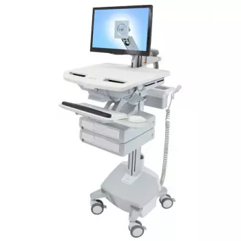 Multimedijos vežimėlis Ergotron StyleView, aliuminio pilkumo, baltas