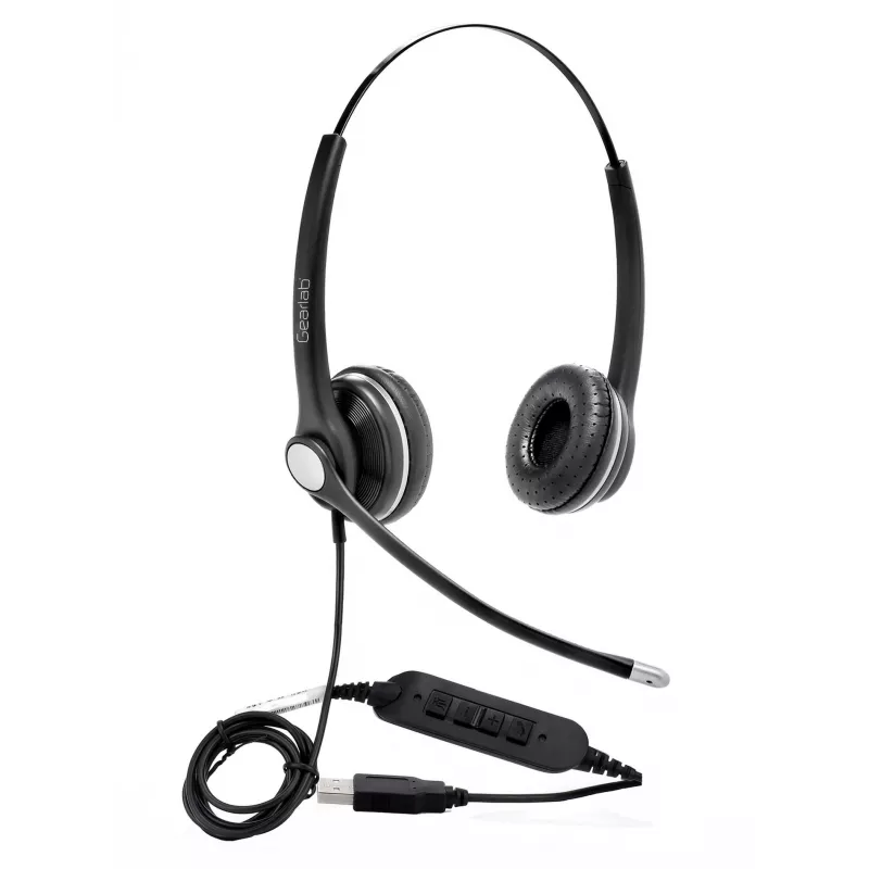 eSTUFF GLB240400 ausinės / ausinės su mikrofonu Laidinės Ant galvos Office/Call center USB Type-A Juoda