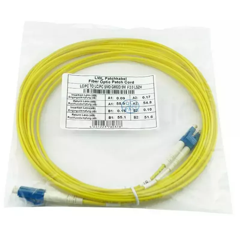 Šviesolaidinis komutacinis kabelis BlueOptics SFP3131BU3MK 3 m OS2 LC–LC geltonas, 9 µm, pilnas dvipusis ryšys