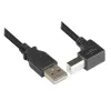 Techly USB 2.0 laidas A kištukas / B kištukas kampuotas 2m ICOC U-AB-20-ANG