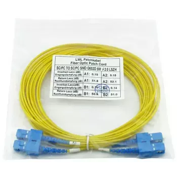 Šviesolaidinis kabelis BlueOptics CAB-SMF-SC-SC-20 20 m G.657.A1 SC jungtys