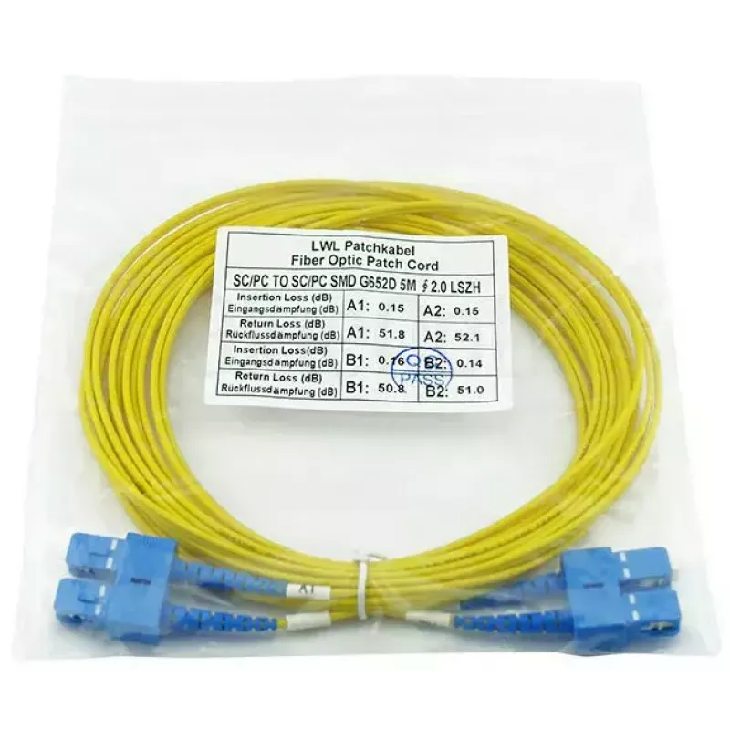 Šviesolaidinis kabelis BlueOptics CAB-SMF-SC-SC-20 20 m G.657.A1 SC jungtys