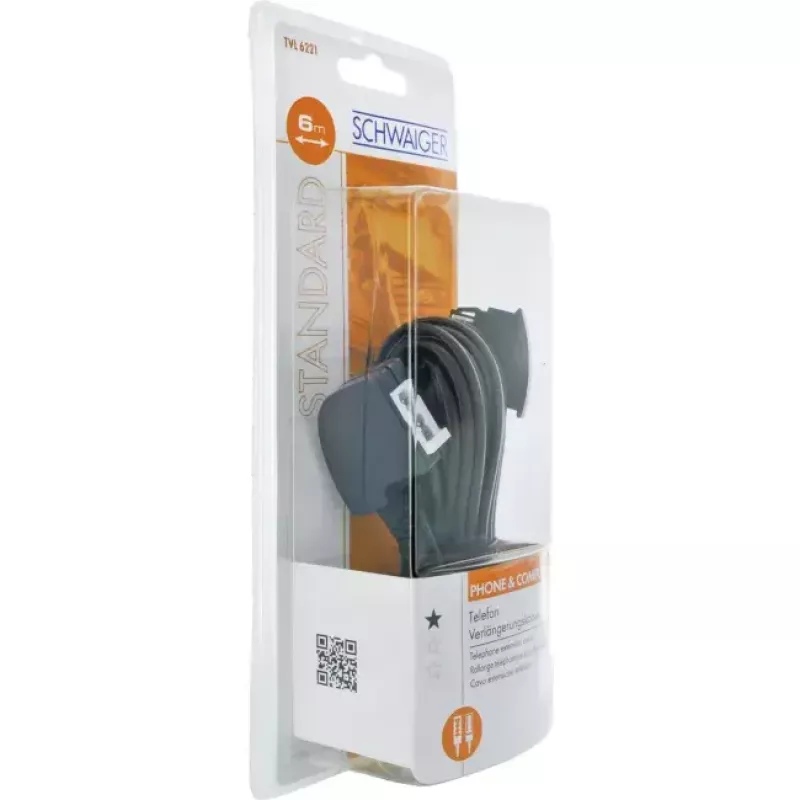 Telefono laidas Schwaiger 6,0 m TAE-F – TAE-F