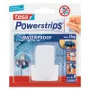 Skustuvų laikiklis Tesa Powerstrips Waterproof Wave, lipnus vonios laikiklis, vandeniui atsparus dizainas, baltas