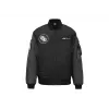 Bomber striukė ASUS ROG Cosmic Bomber vyriška, įprasto dydžio, ilgomis rankovėmis, juoda ir pilka