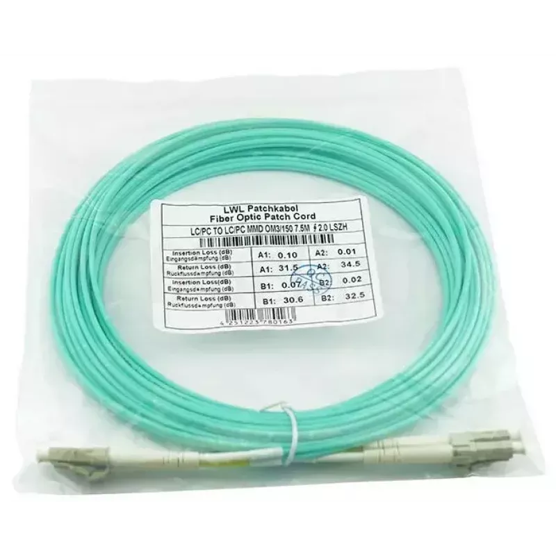BlueOptics InfiniBand šviesolaidinis kabelis 7,5 m 2x LC LC/APC žalias