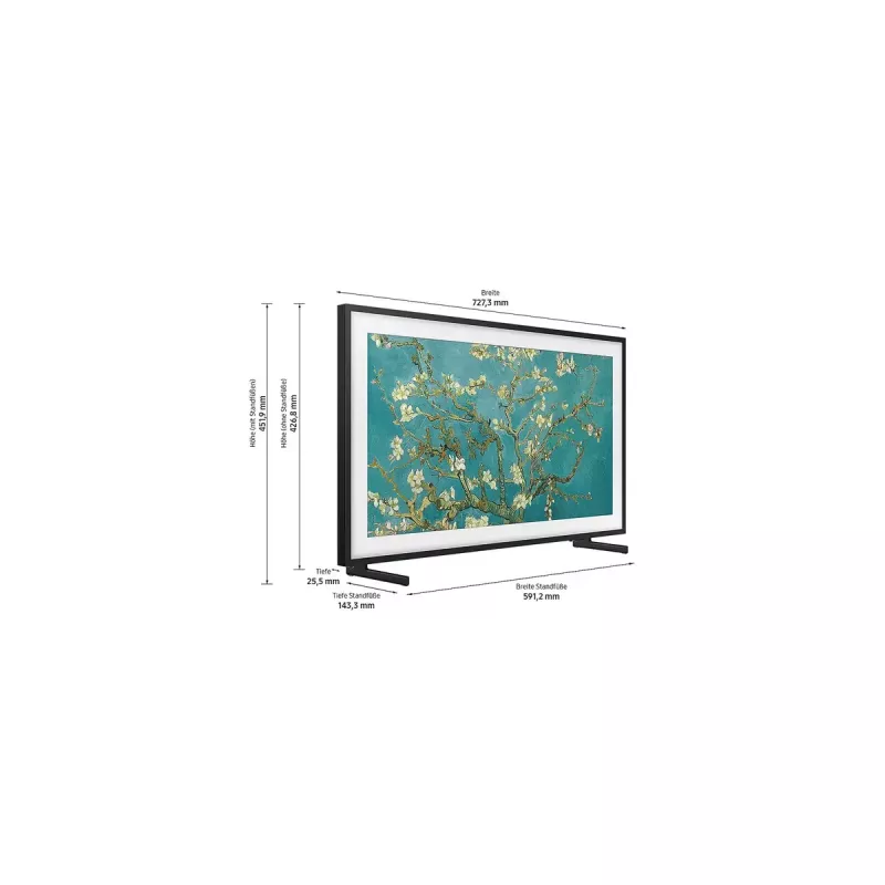 Samsung The Frame GQ32LS03CBU 81.3 cm (32 coliai) Full HD išmanusis televizorius Wi-Fi juodas