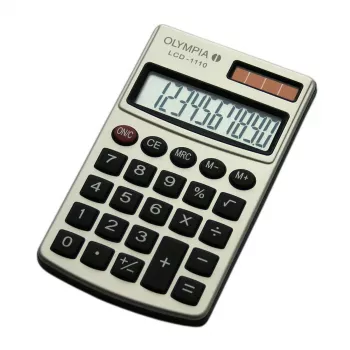 Pagrindinis skaičiuotuvas Olympia LCD 1110 kišeninis sidabrinis