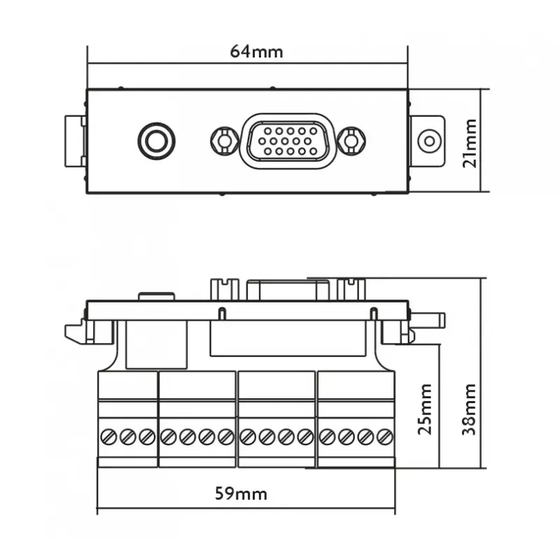 Socket outlet VGA + 3.5 mm Vision TC3 VGAF3.5MM