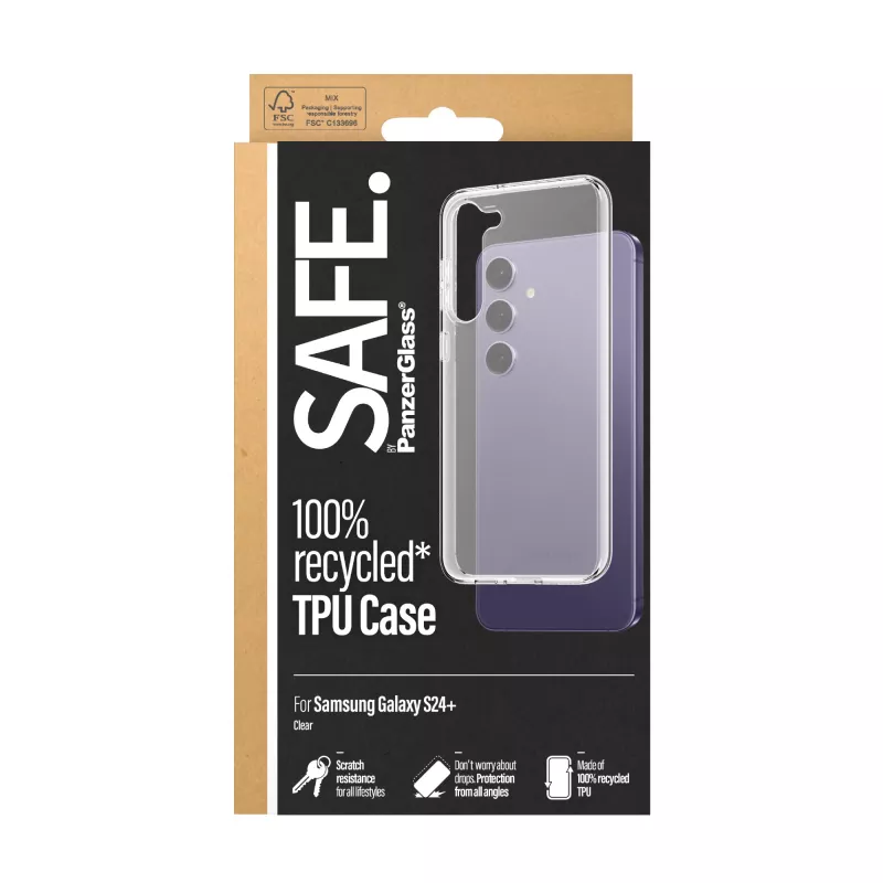 PanzerGlass SAFE. by ® TPU dėklas Samsung Galaxy S24+ | Skaidrus