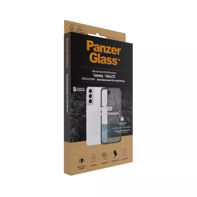 HardCase dėklas PanzerGlass Samsung Galaxy S22, permatomas