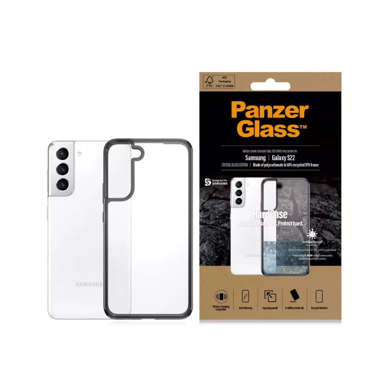 HardCase dėklas PanzerGlass Samsung Galaxy S22, permatomas