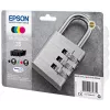 Epson Padlock Multipack 4 spalvų 35 DURABrite Ultra rašalas, standartinio našumo, juodas, žalsvai mėlynas, purpurinis, geltonas, pigmentinis rašalas, 16,1 ml, 9,1 ml, 1 vnt.