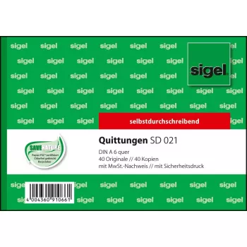 Verslo forma Sigel SD021 žalia A6 Q
