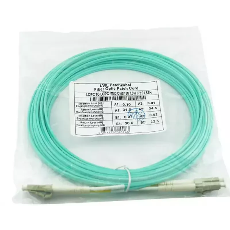 Šviesolaidinis kabelis BlueOptics SRCABLE7M-BO 7,5 m LC smėlio spalvos OM3