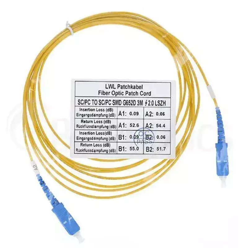 Skaidulinis optinis kabelis BlueOptics SFP2222BU20MK SC G.657.A1 20 m Mėlynas