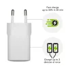 „d bramante“ vidaus USB-C 30 W + USB-A 18 W įkroviklis — modelis CH18EUWH7082, balta, kintamoji srovė 110–240 V