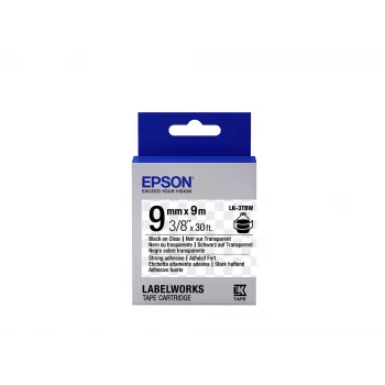 Epson Label Cartridge Strong Adhesive LK-3TBW Juoda/Clear 9mm (9m)