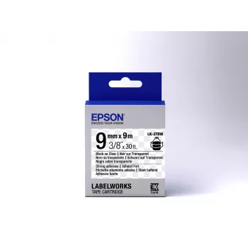 Epson Label Cartridge Strong Adhesive LK-3TBW Juoda/Clear 9mm (9m)