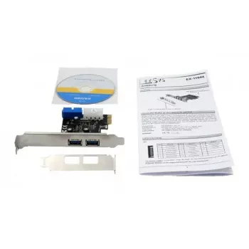 EXSYS EX-11049 vidinis USB 3.2 Gen 1 PCIe adapteris, juodas sidabrinis