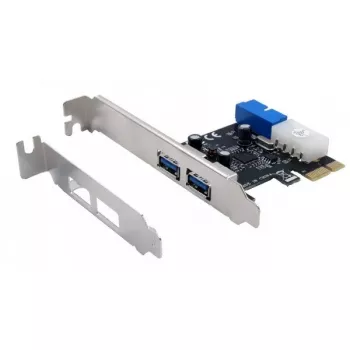 EXSYS EX-11049 vidinis USB 3.2 Gen 1 PCIe adapteris, juodas sidabrinis