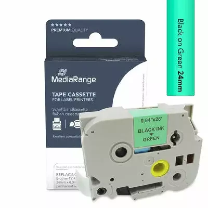 Spausdintuvo juostelė MediaRange MRBTZ751 Juoda 2.4 cm 8 m