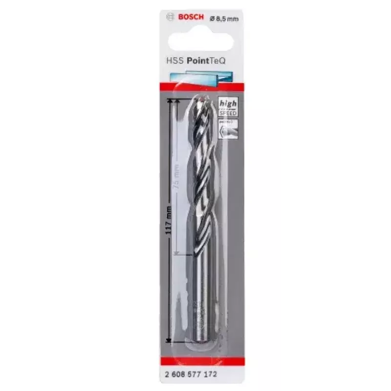 Sraigtinis grąžtas Bosch HSS Twist Drill Bits PointTeQ 8,5 mm