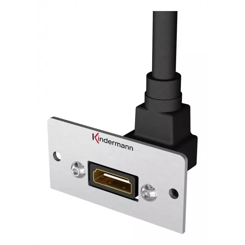 HDMI lizdas Kindermann 90° pilkas juodas