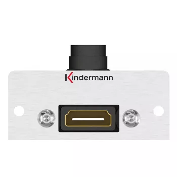 HDMI lizdas Kindermann 90° pilkas juodas