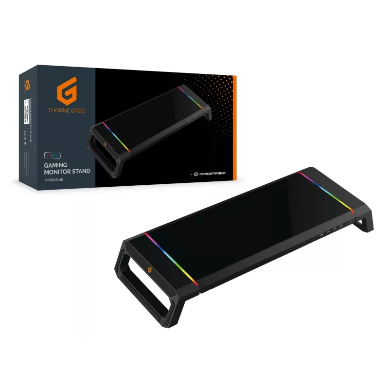 Conceptronic THORNE ERGO žaidimų monitoriaus stovas, laisvai statomas, 10 kg, juodas