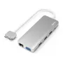 Hama 00200133 nešiojamojo kompiuterio dokas / prievadų atkartotuvas USB 3.2 Gen 1 (3.1 Gen 1) Type-C, sidabrinė, balta