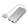 Hama 00200133 nešiojamojo kompiuterio dokas / prievadų atkartotuvas USB 3.2 Gen 1 (3.1 Gen 1) Type-C, sidabrinė, balta